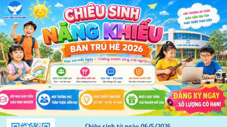 Chiêu sinh các lớp năng khiếu bán trú Hè 2026